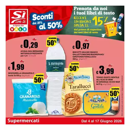 Sconti dal 25% al 50%
