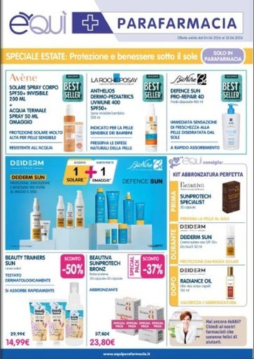 Offerte dal 4 al 30 Giugno