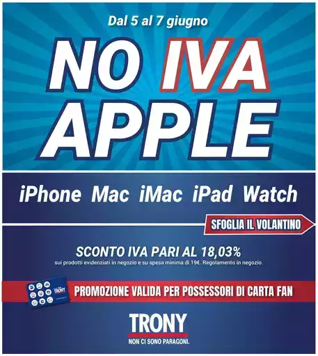 TRONY - VOLANTINO - Informatica TV Telefonia e Elettrodomestici online