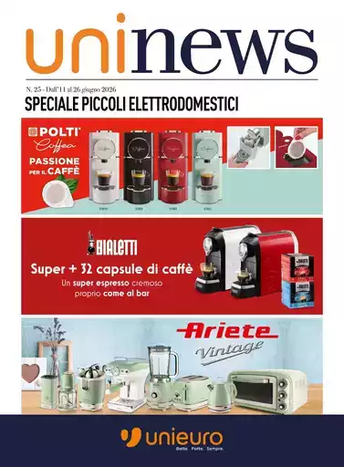 Speciale Piccoli Elettrodomestici da Unieuro!