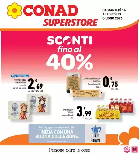 Sconti fino al 40%