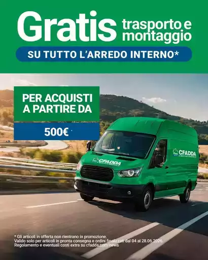 Per acquisti a partire da 500 euro