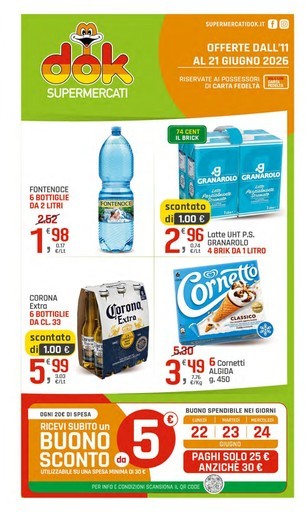 Offerte dall'11 al 21 giugno 2026