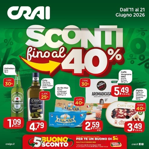 SCONTI FINO AL40