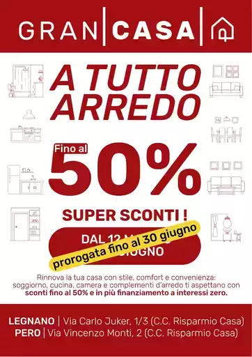 A tutto arredo fino al 50%