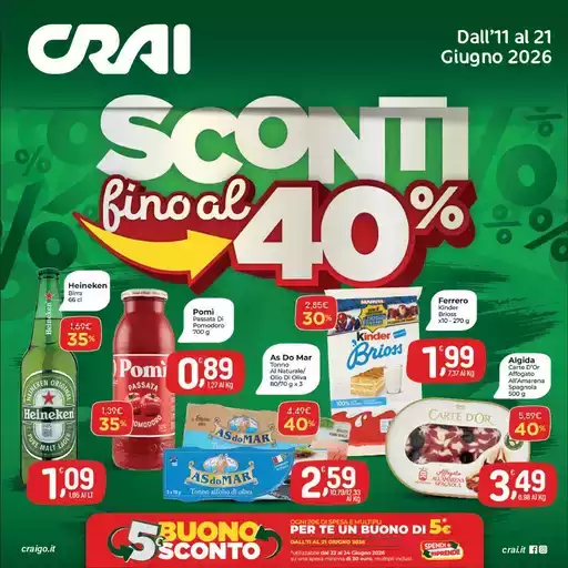SCONTI FINO AL 40
