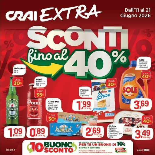 SCONTI FINO AL 40