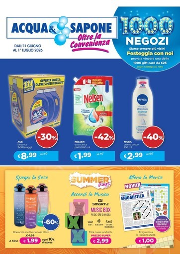 Dall' 11 giugno al 1 luglio 2026
