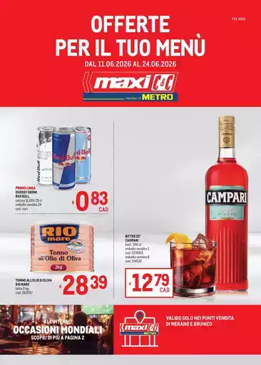 Offerte per il tuo menù - MAXI Offerte per il tuo menù - MAXI
