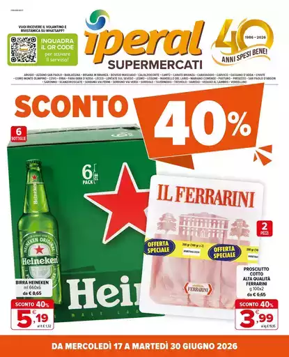 Sconto 40% Sconto 40%