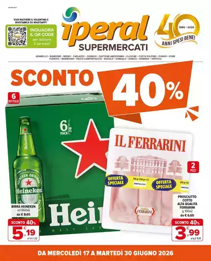 Sconto 40% Sconto 40%
