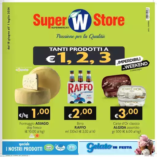 Tanti prodotti a € 1, 2, 3 Tanti prodotti a € 1, 2, 3