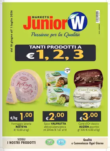 Tanti prodotti a € 1, 2, 3 Tanti prodotti a € 1, 2, 3
