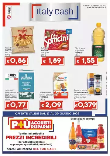 Offerte valide dal 17 al 30 giugno 2026