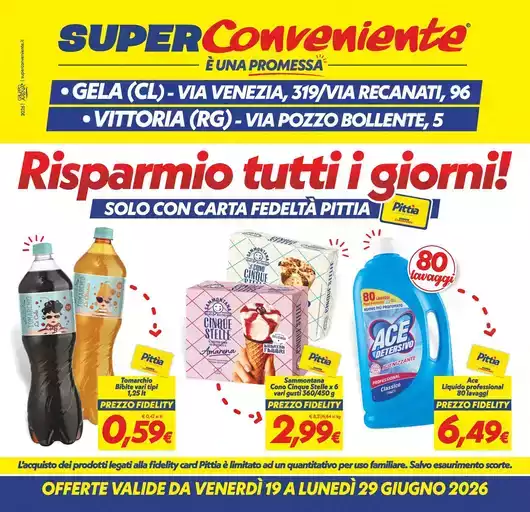 Risparmio tutti i giorni! Risparmio tutti i giorni!