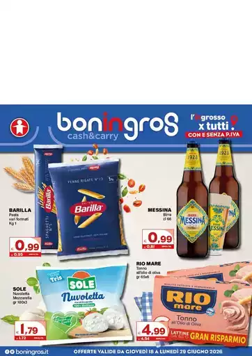 Offerte valide da giovedi 18 a lunedi 29 giugno 2026