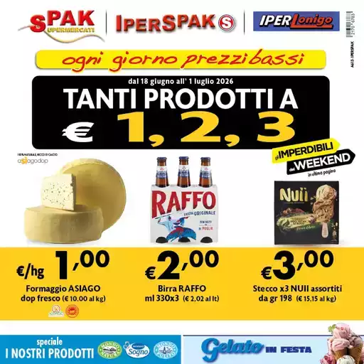 Tanti prodotti a 1,2,3 euro Tanti prodotti a 1,2,3 euro
