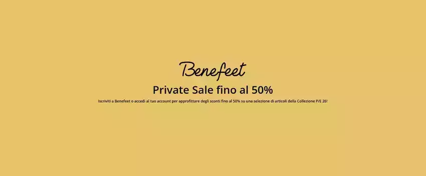 Private sale fino al 50% Private sale fino al 50%