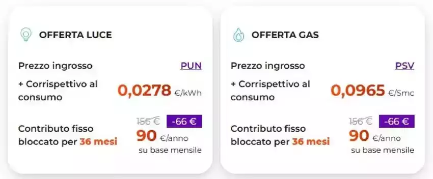 Offerta luce & gas Offerta luce & gas