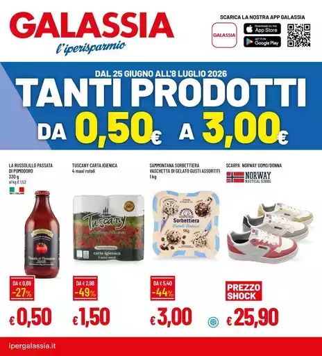 Tanti prodotti da 0,50 a 3,00 € Tanti prodotti da 0,50 a 3,00 €