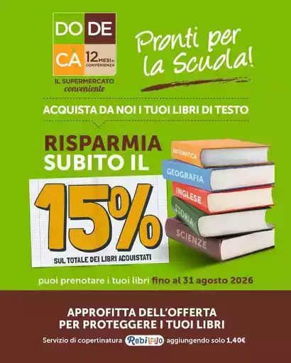 Risparmio subito il 15% Risparmio subito il 15%