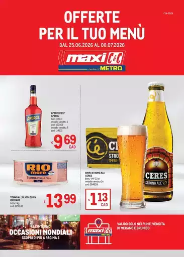 Offerte per il tuo menù - MAXI