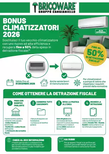 Bonus climatizzatori 2026