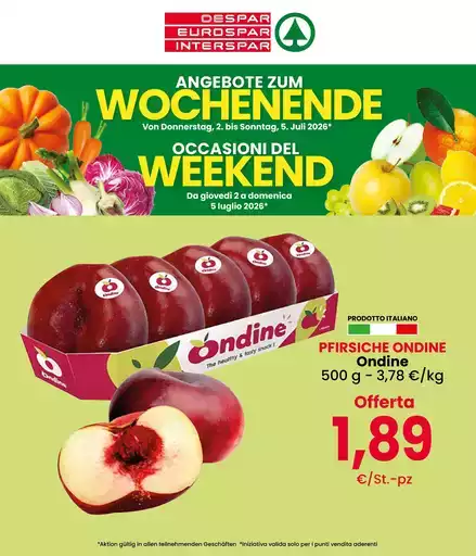 Occasioni del weekend