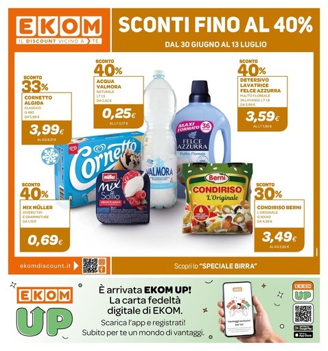 SCONTI FINO AL 40%