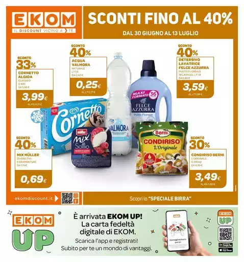 SCONTI FINO AL 40%