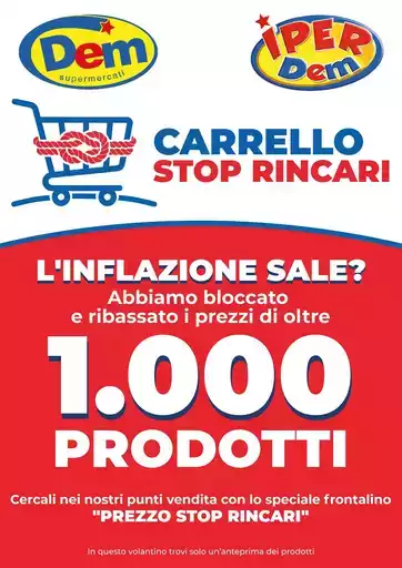 Carrello stop rincari
