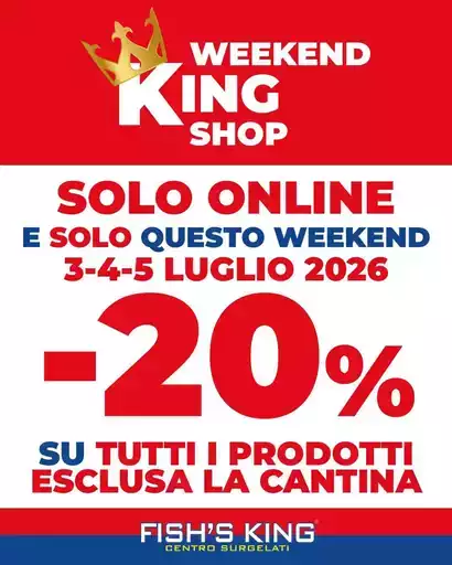 Su tutti i prodotti esclusa la cantina
