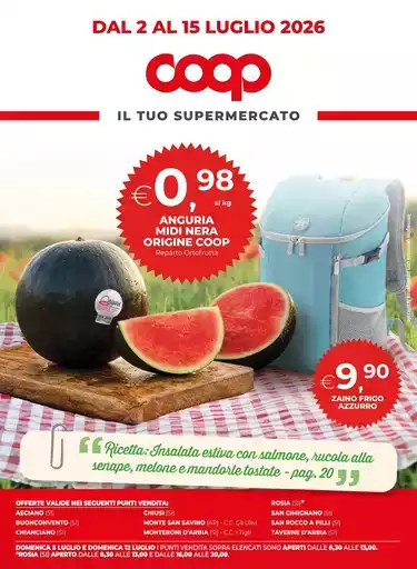 Dal 2 al 15 luglio 2026 Dal 2 al 15 luglio 2026