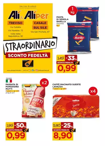 Straordinario sconto fedeltà