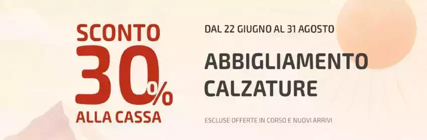 Sconto 30% Sconto 30%