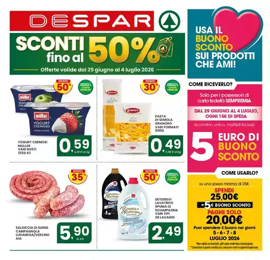 Sconti fino al 50%
