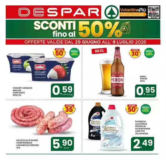 Sconti fino al 50%