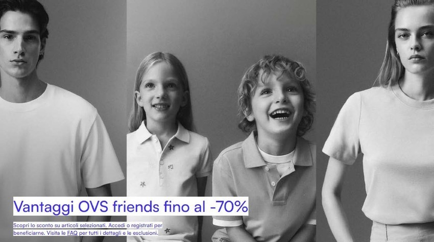 Vantaggi OVS friends fino al -70%