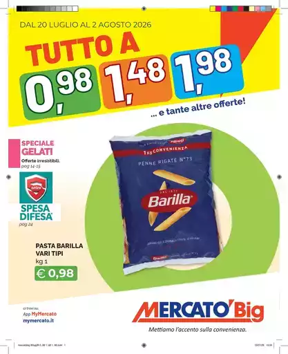 Tutto a 0,98-1,48-1,98