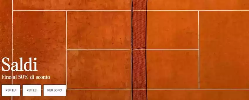 Saldi fino al 50% di sconto Saldi fino al 50% di sconto