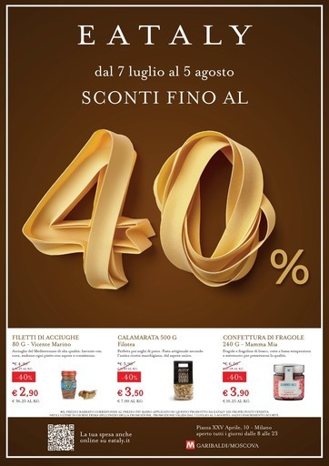 SCONTI FINO AL 40% SCONTI FINO AL 40%