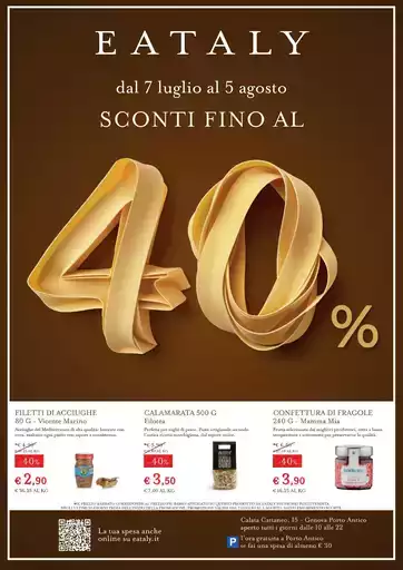 SCONTI FINO AL 40% SCONTI FINO AL 40%
