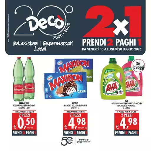 2x1 Prendi 2 Paghi 1 2x1 Prendi 2 Paghi 1