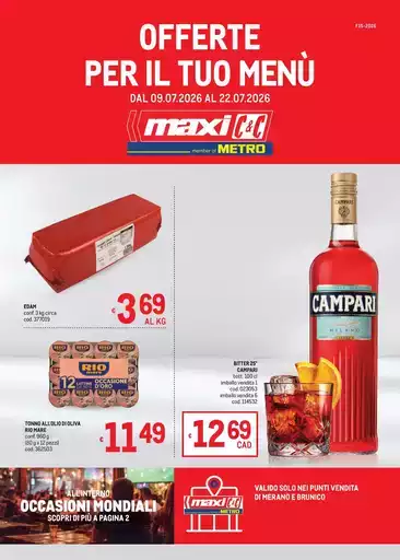 Offerte per il tuo menù - MAXI Offerte per il tuo menù - MAXI