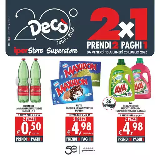 2x1 Prendi 2 Paghi 1 2x1 Prendi 2 Paghi 1