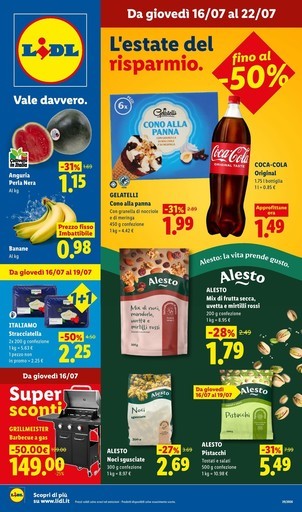 L'estate del risparmio. Fino al -50%