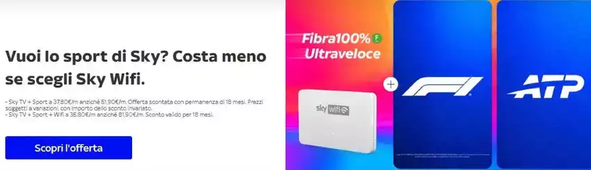 Vuoi lo sport di Sky? Costa meno se scegli Sky Wifi. Vuoi lo sport di Sky? Costa meno se scegli Sky Wifi.