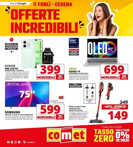 Offerte incredibili da Comet!