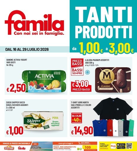 Tanti prodotti da 1,00 euro a 3,00 euro