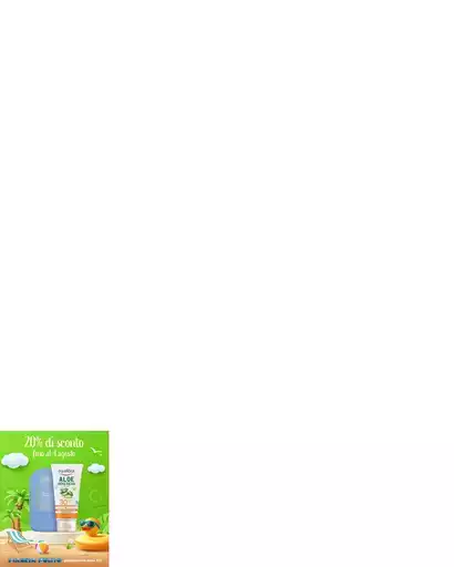 20% di sconto fino al 4 agosto 20% di sconto fino al 4 agosto